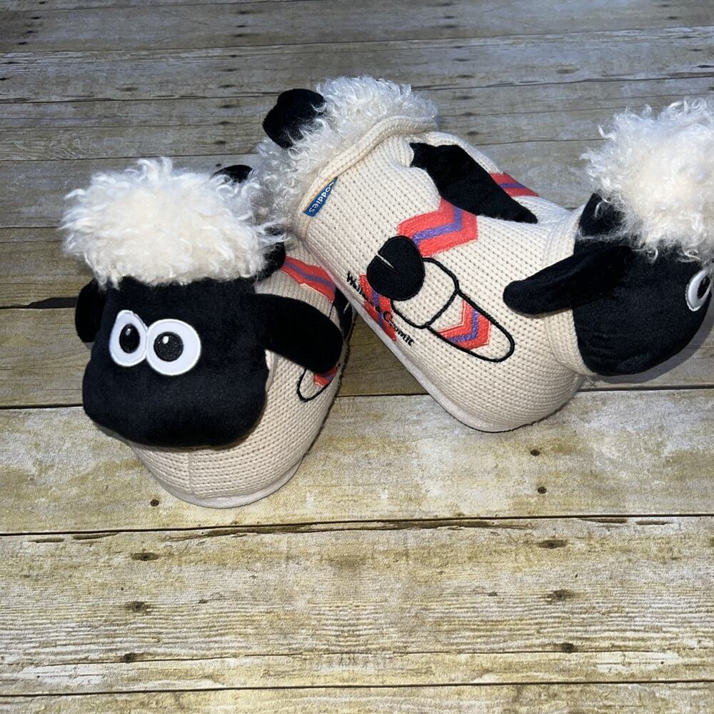 Coddies Shaun the Sheep Slippers • Wallace & Gromit • Size Small • Novelty Cozy